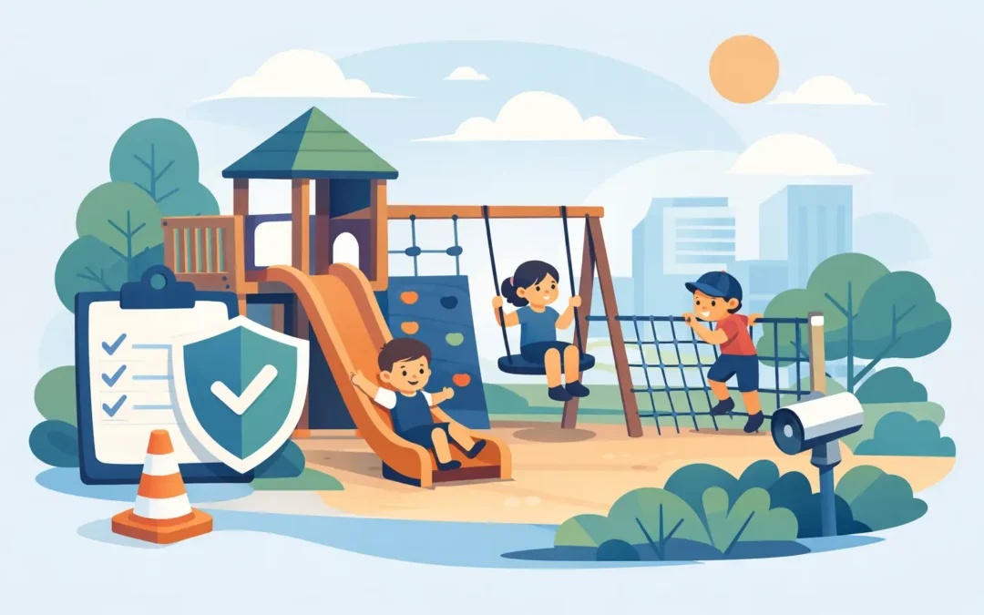 Juegos de patio infantil para proyectos seguros