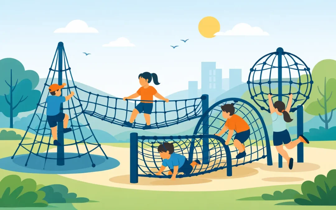 Juegos de red para parques que invitan a moverse