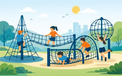 Juegos de red para parques que invitan a moverse