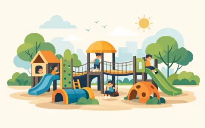 Juegos modulares infantiles para plazas y patios