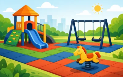 Pisos de caucho para juegos infantiles seguros