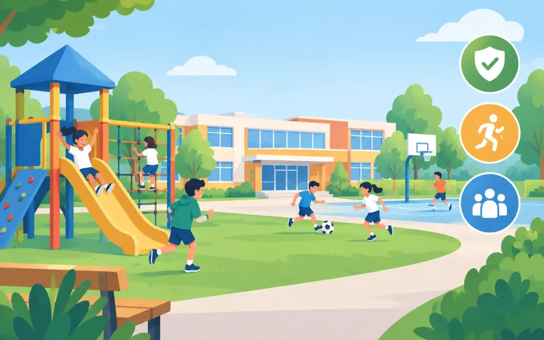 Cómo planificar un parque escolar seguro y activo