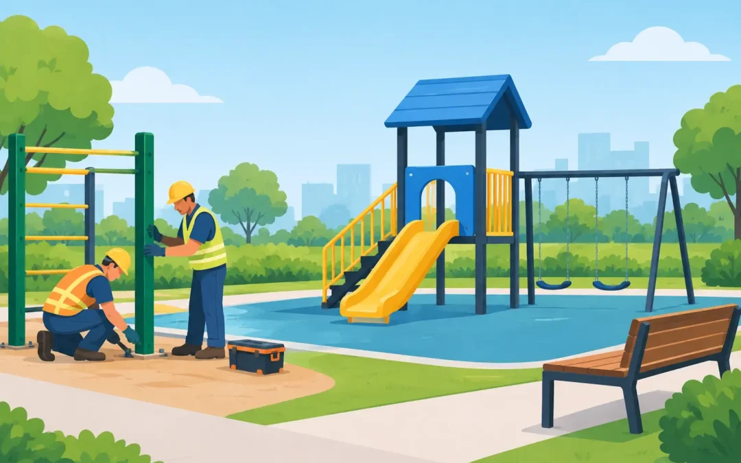 Instalación de áreas recreativas sin atrasos