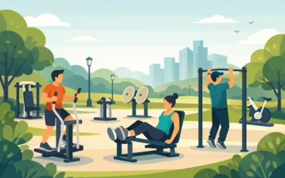 Máquinas de ejercicio exterior para parques activos