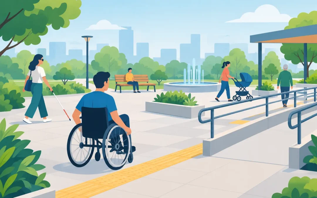 Accesibilidad universal para plazas que incluyen